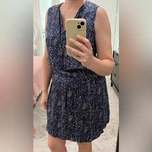 Comptoir Des Cotonniers Blue Sequin Sleeveless Sundress